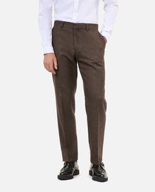 Wool-Blend Suit Trousers | Men | Brown