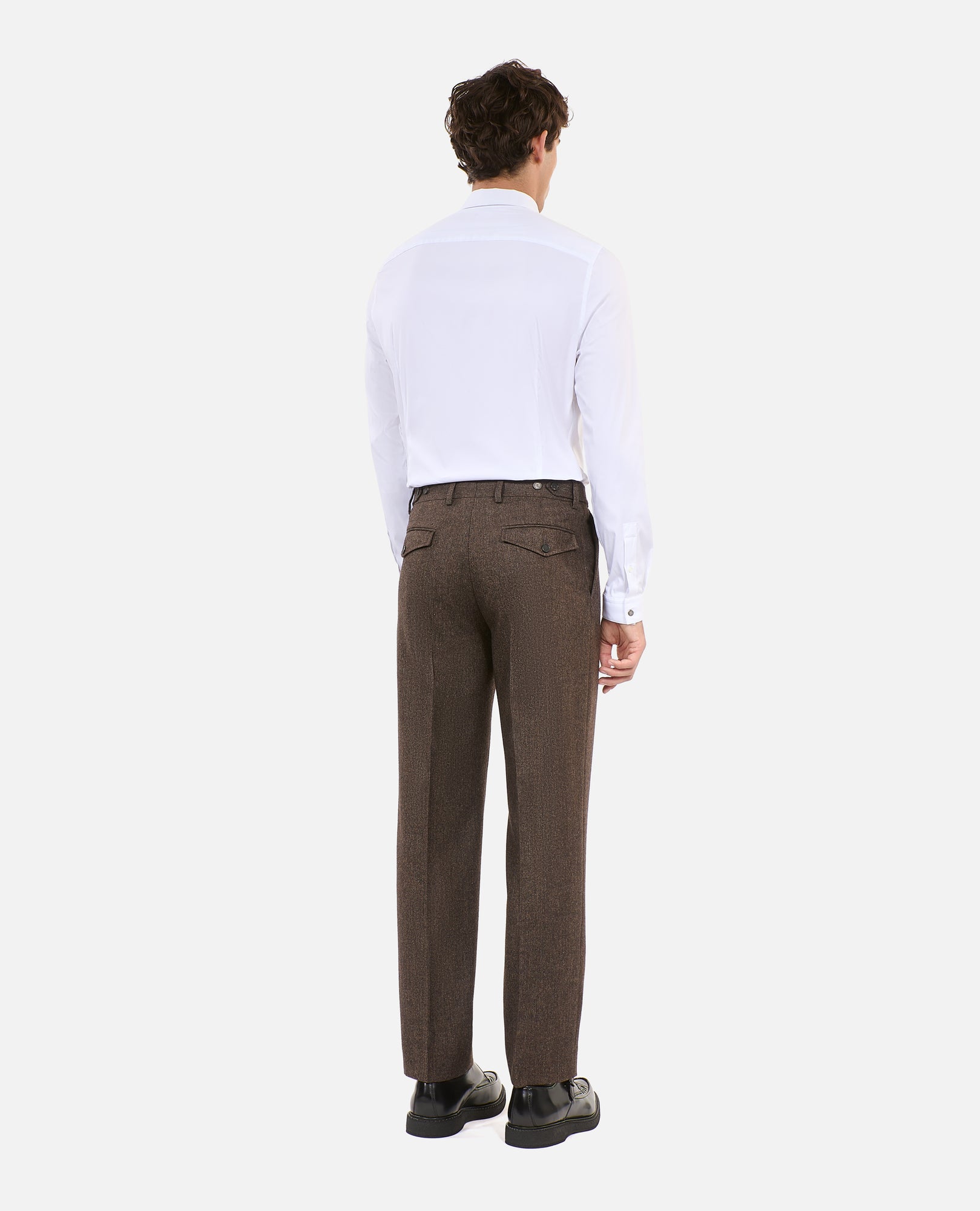 Wool-Blend Suit Trousers | Men | Brown