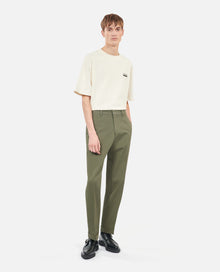 Khaki Cotton Trousers | Men | Olive Night