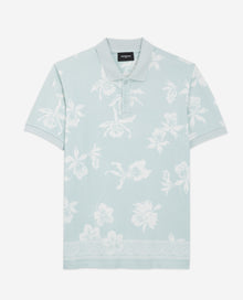 Casual Green And White Polo With Floral Print | Men | Gris Bleu