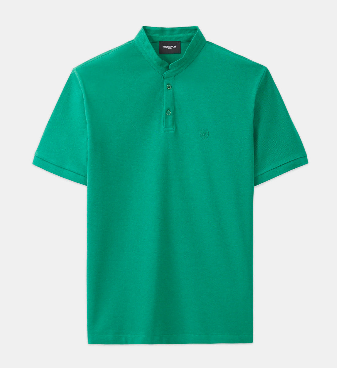 Polo With Officer Collar And Embroidery | Men | Green