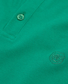 Polo With Officer Collar And Embroidery | Men | Green