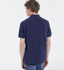 Classic Polo With Officer Collar | Men | Navy