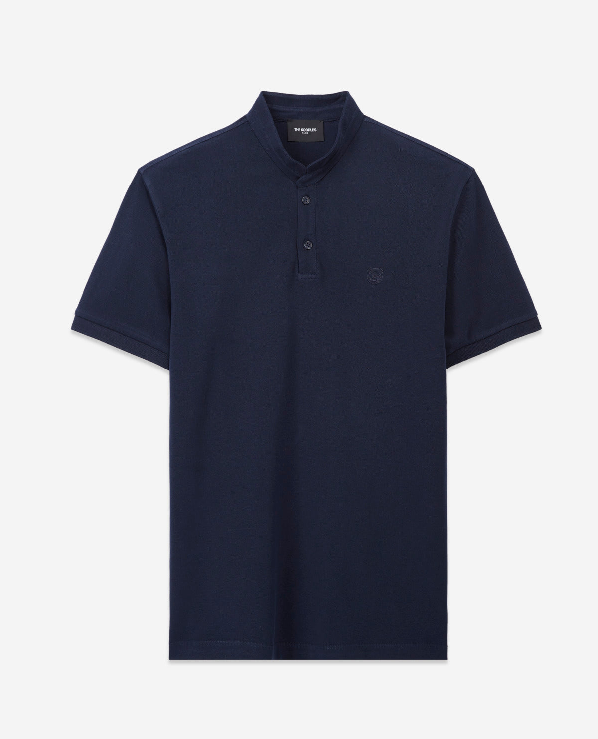 Classic Polo With Officer Collar | Men | Navy