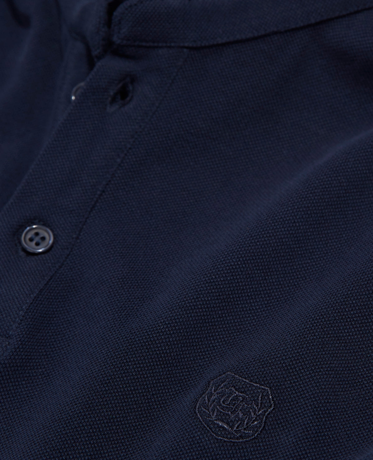 Classic Polo With Officer Collar | Men | Navy