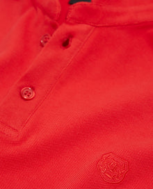 Classic Polo With Officer Collar | Men | Red