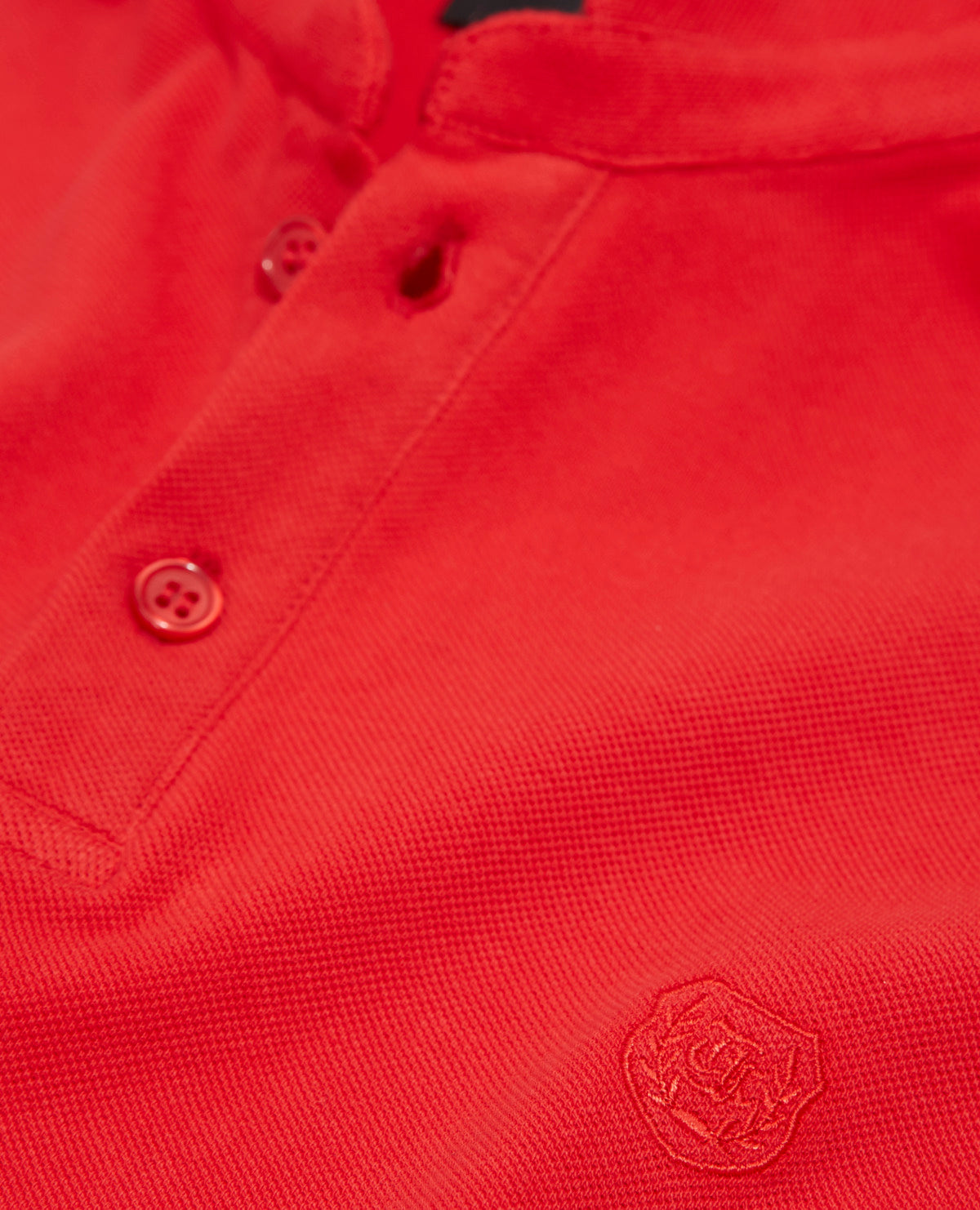 Classic Polo With Officer Collar | Men | Red