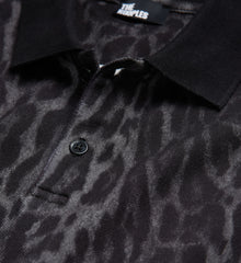 Classic Leopard Print Polo | Men | Black