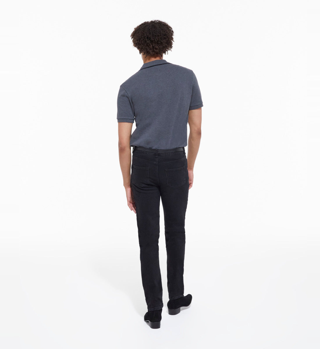 Gray Polo | Men | Anthracite Melange