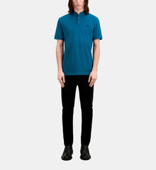 Cotton Polo T-Shirt | Men | Medium Blue