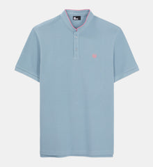 Light Cotton Polo T-Shirt | Men | Blue Grey