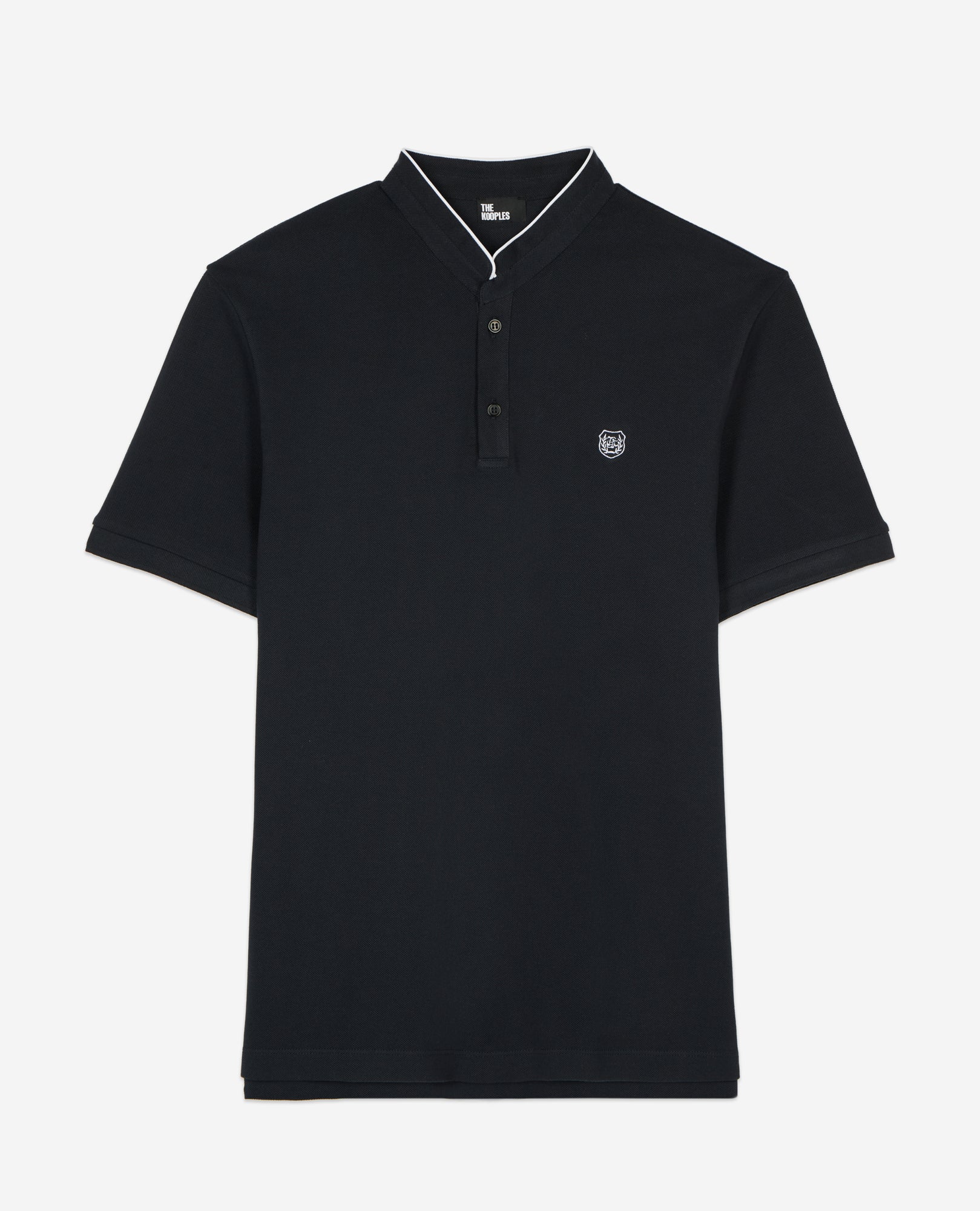 Pique Cotton Polo T-Shirt | Men | Navy Blue