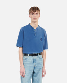 Piqué Cotton Polo T-Shirt | Men | Blue Brut