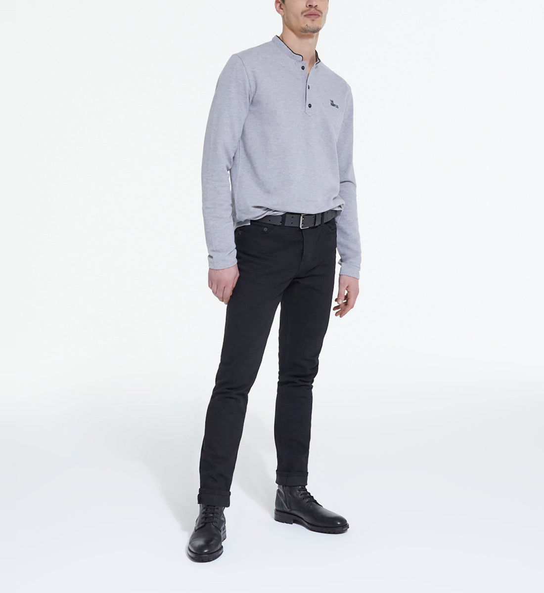 Gray Polo | Men | Grey Melange