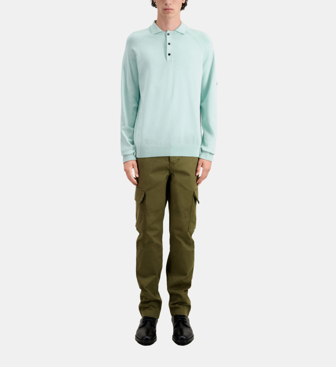 Green Knit Polo T-Shirt | Men | Ocean