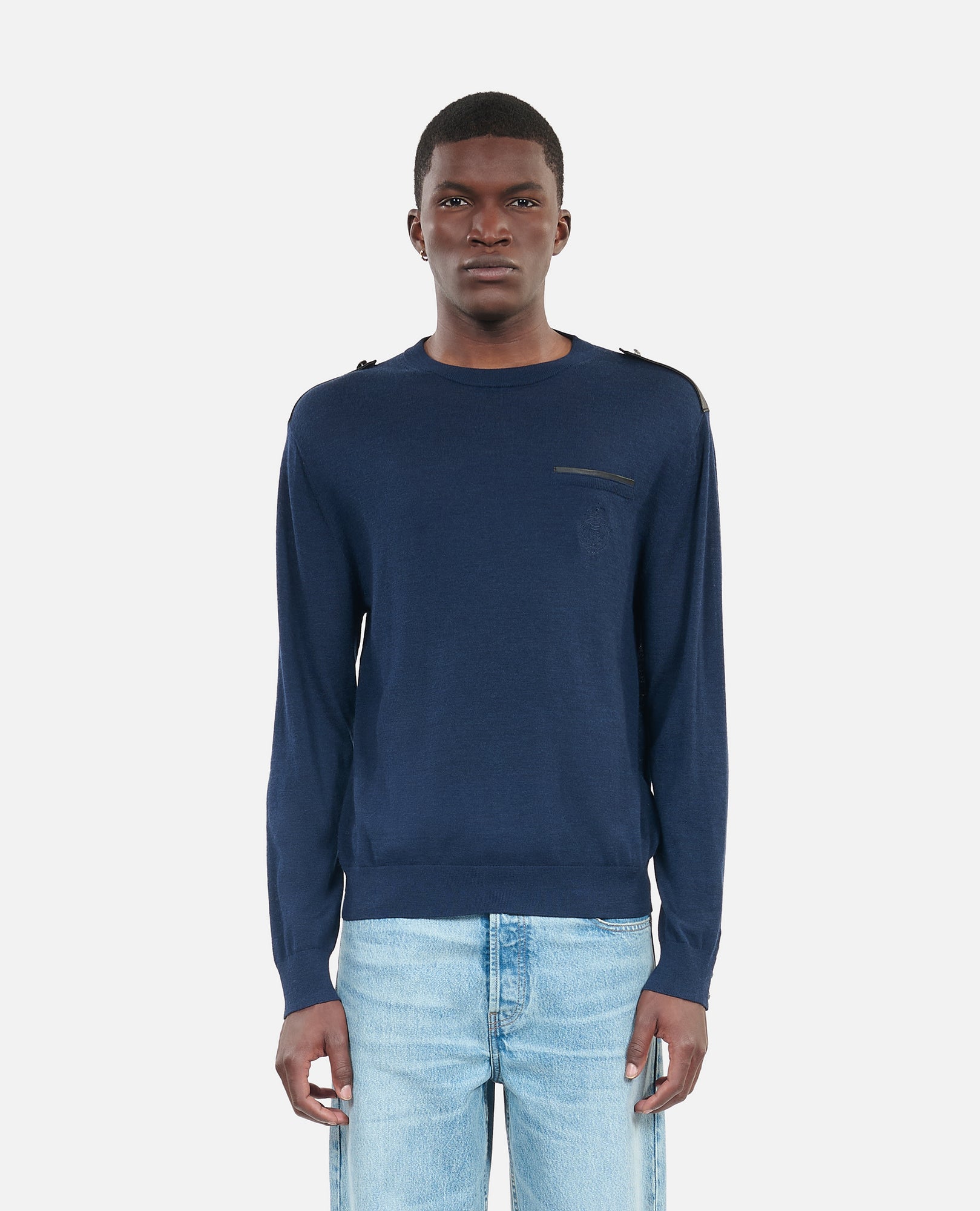 Merino Wool Sweater | Men | Dark Blue