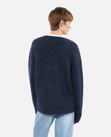 Mohair And Wool Sweater | Men | Navy Blue