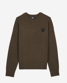 Khaki Wool Sweater | Men | Olive Night