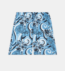 Flowing Shorts With Psychedelic Print | Men | Blue