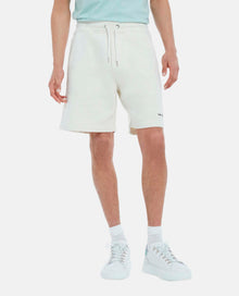 Fleece Shorts With Small Logo | Men | Ecru