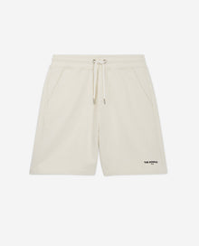 Fleece Shorts With Small Logo | Men | Ecru