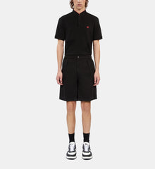 Cotton And Linen Cargo Shorts | Men | Black