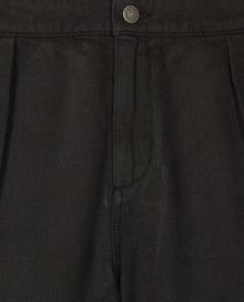 Cotton And Linen Cargo Shorts | Men | Black