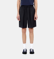 Blue Wool Bermuda Shorts | Men | Dark Navy