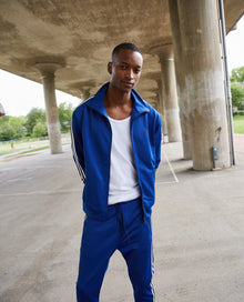 Sportswear Jacket Two-Tone Bands | Men | Electric Blue