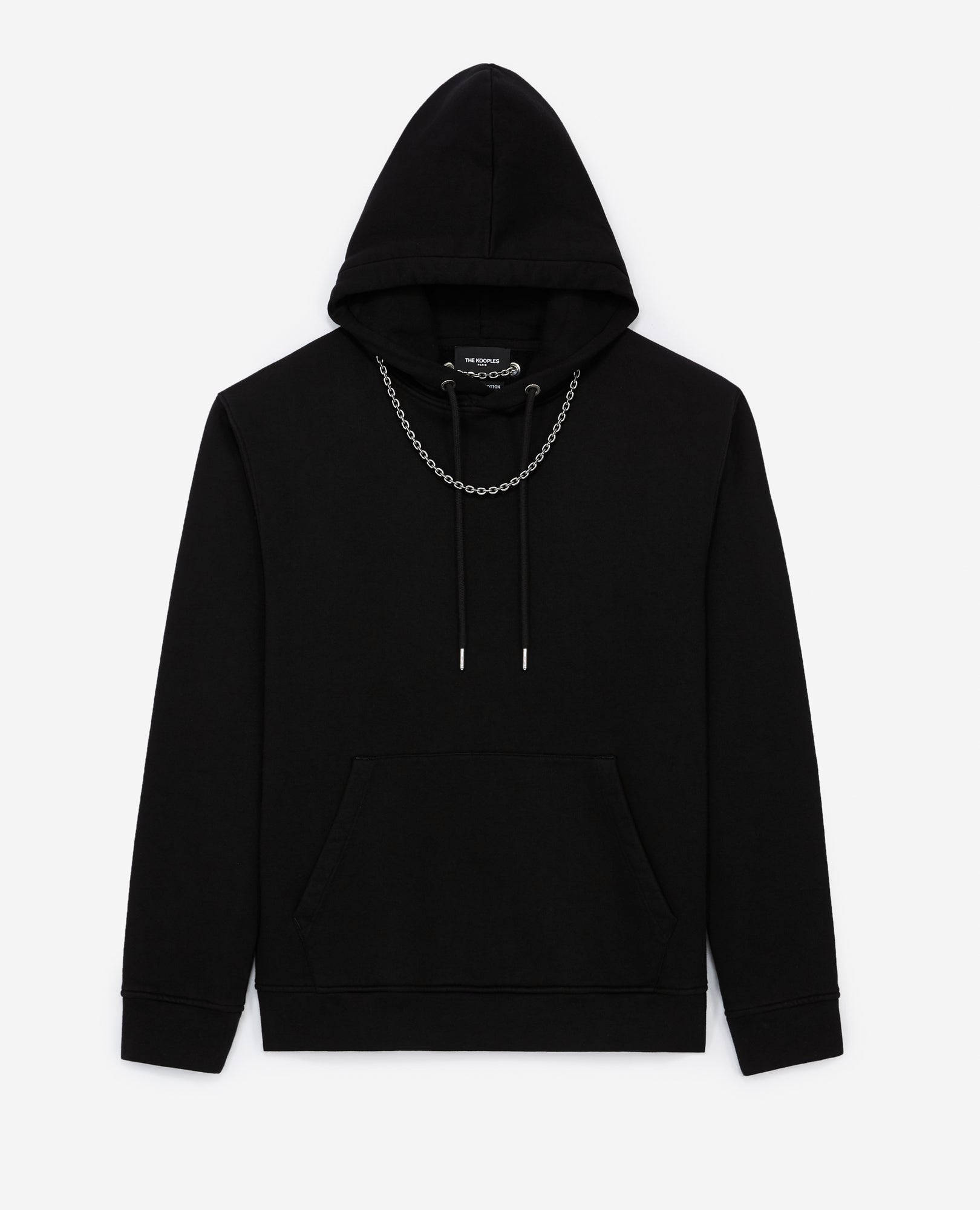 Hoodie With Chain Detail | Men | Black