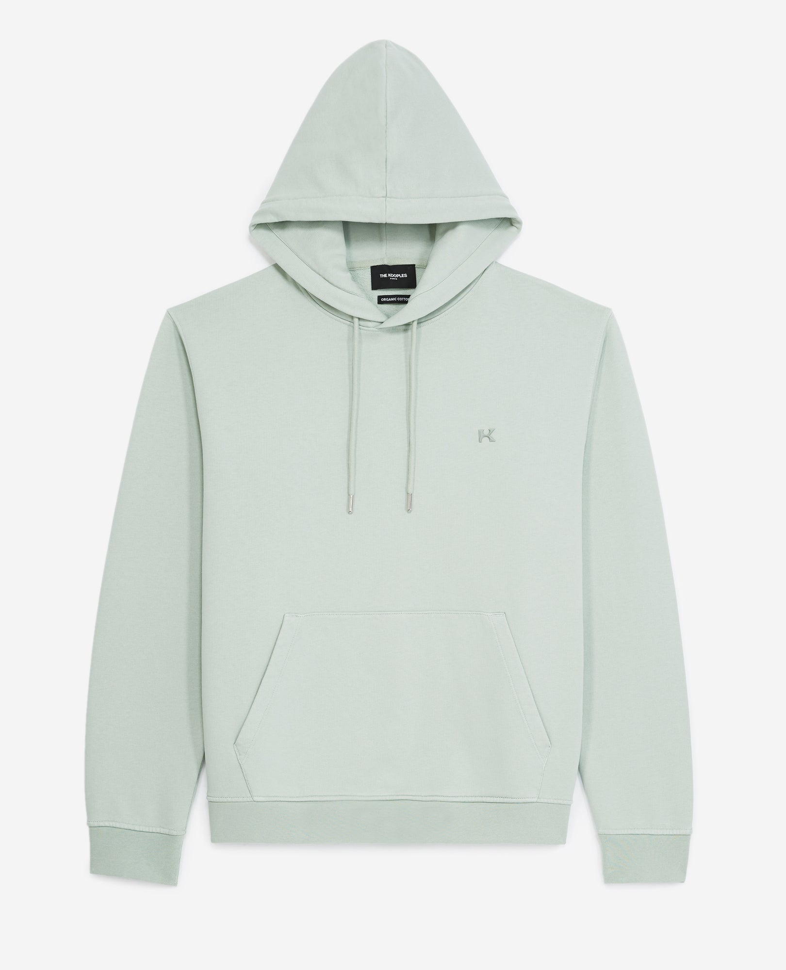 Hooded Mint Sweatshirt With Rubber Logo | Men | Frosty Green