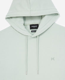 Hooded Mint Sweatshirt With Rubber Logo | Men | Frosty Green