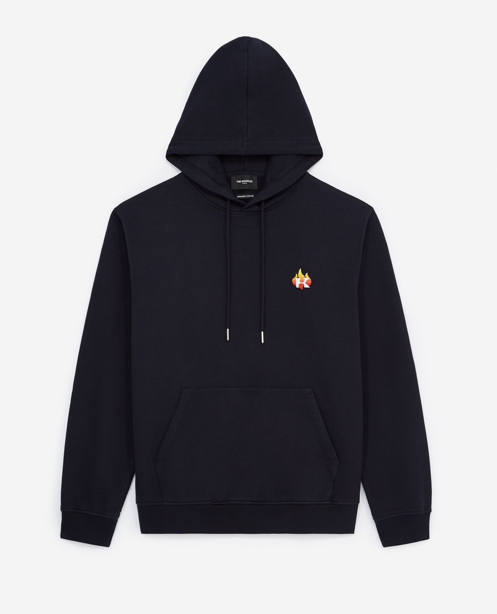 Sweatshirt Hood & Embroidered Flame Logo | Men | Navy