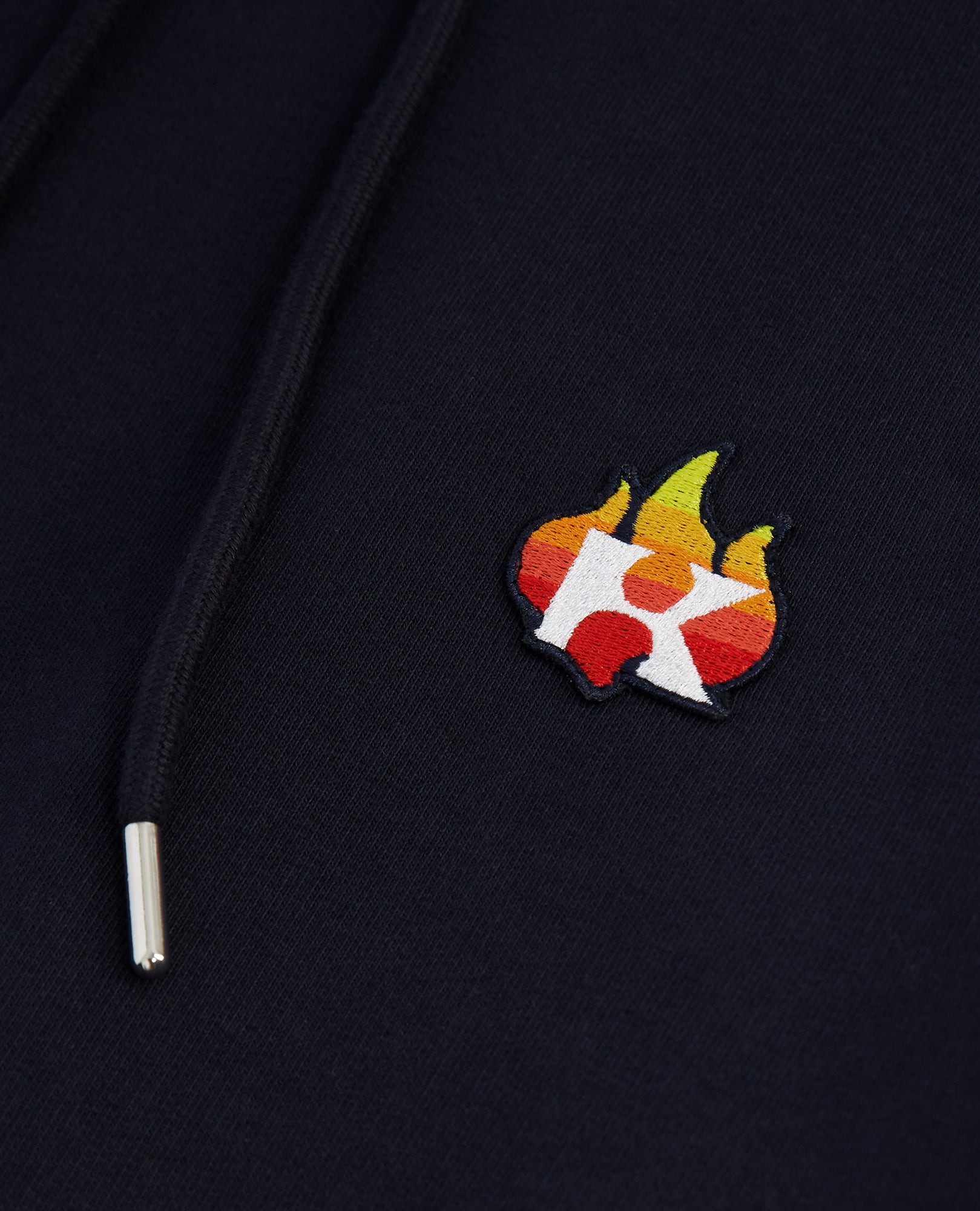 Sweatshirt Hood & Embroidered Flame Logo | Men | Navy