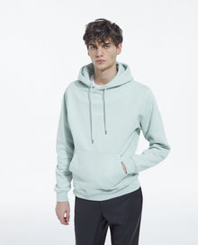 Sea Green Hoodie With Logo On The Chest | Men | Gris Bleu