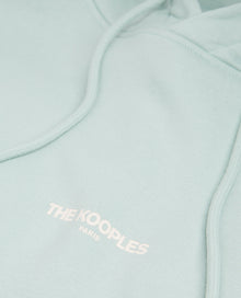 Sea Green Hoodie With Logo On The Chest | Men | Gris Bleu