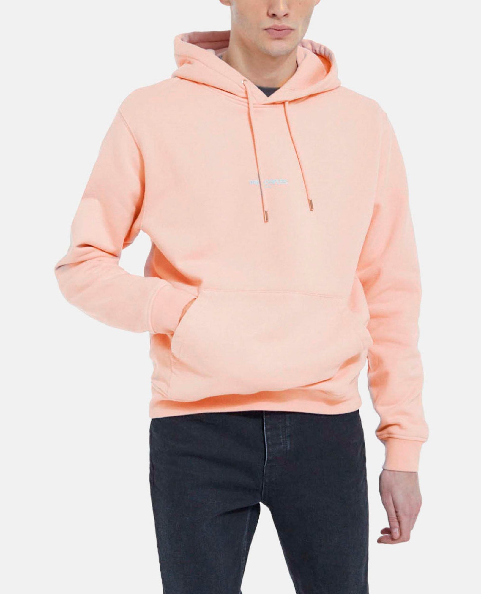 Cotton Hoodie With Logo On The Chest | Men | Pink