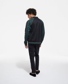 Two-Tone Zipped Sweatshirt | Men | Vert Bouteille