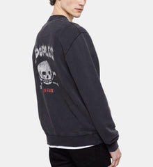 Screen Print Sweatshirt | Men | Black Washed