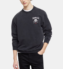 Screen Print Sweatshirt | Men | Black Washed