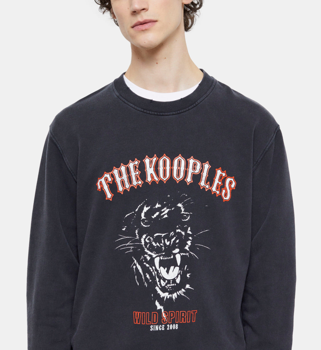 Screen Print Sweatshirt | Men | Black Washed