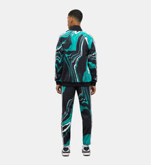 Printed Tracksuit Jacket | Men | Black x Green