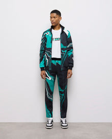 Printed Tracksuit Jacket | Men | Black x Green