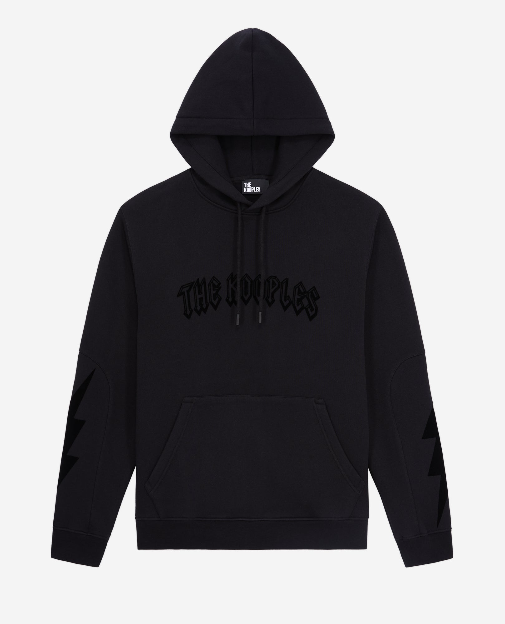 Hoodie With Flocking | Men | Black