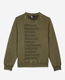 Khaki Patch Sweatshirt | Men | Olive Night