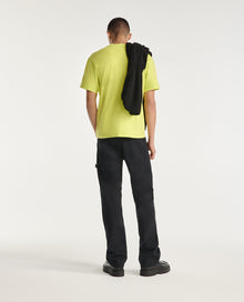 T-Shirt In Cotton W/Fluorescent Logo | Men | Yellow