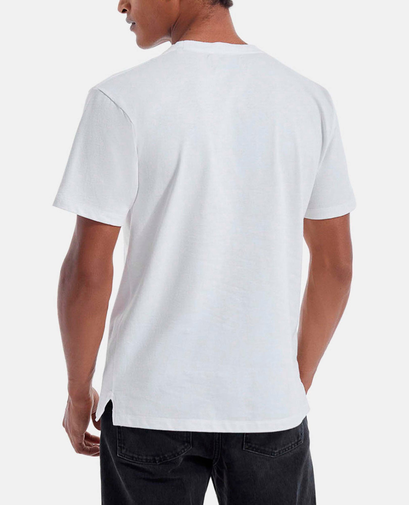 Cotton T-Shirt With Triple Logo | Men | White