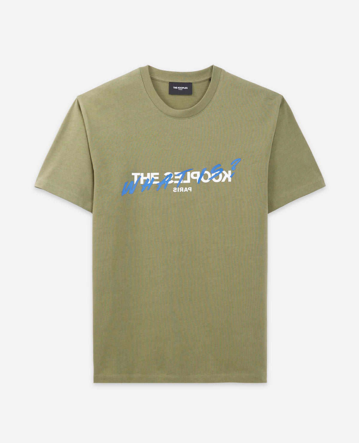 Cotton T-Shirt With "What Is" Print | Men | Khaki