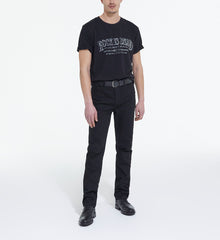 Gray T-Shirt | Men | Black Washed