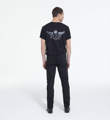 Gray T-Shirt | Men | Black Washed